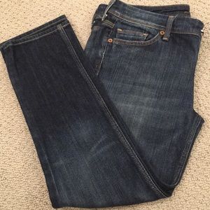 7 for all mankind dark wash cropped jeans